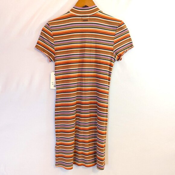NWT Billabong | Lost In Time Knit Striped Short Sleeve Mini Dress | Size Small - Picture 3 of 10